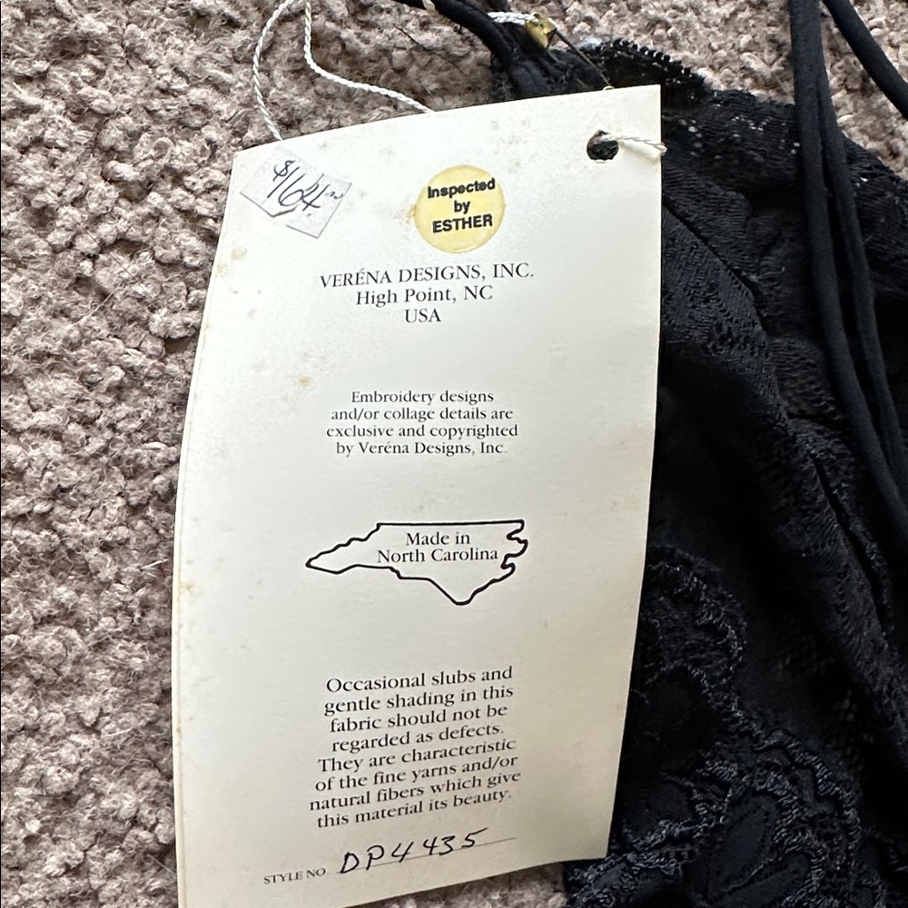 NWT Vintage Verena Elegant Black Lace Women's Lingerie - Picture 7 of 7